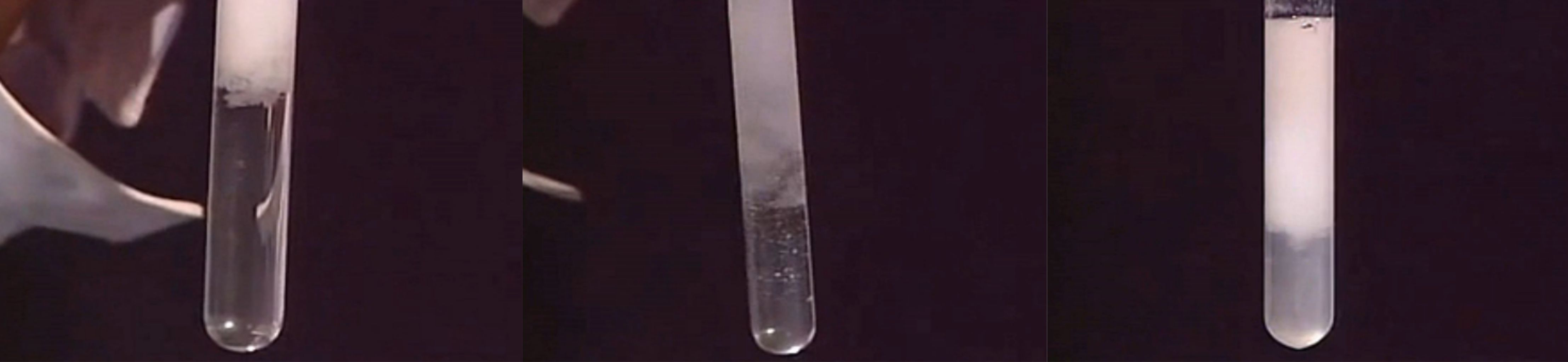 向NaOH溶液里滴加AlCl3溶液至過(guò)量,開(kāi)始無(wú)沉淀，過(guò)一會(huì)兒產(chǎn)生白色沉淀且不溶解